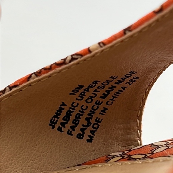 STEVE Maden Jenny wedge shoe size 10 butterfly fabric 5” high - Picture 13 of 17